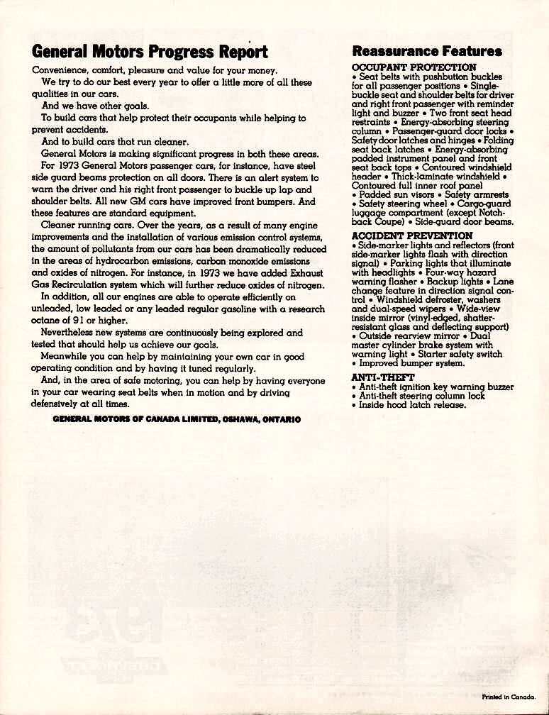 1973 Chevrolet Vega Canadian Brochure Page 7